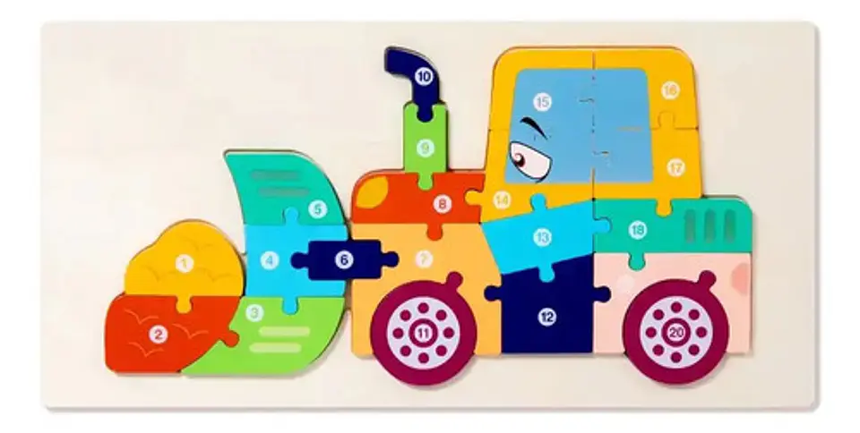 Rompecabezas Madera Infantil  Didactico Medios De Transporte 2