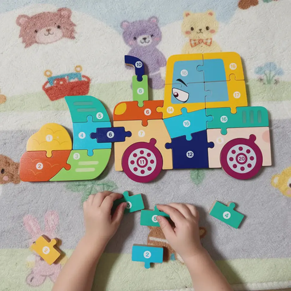 Rompecabezas Madera Infantil  Didactico Medios De Transporte 4