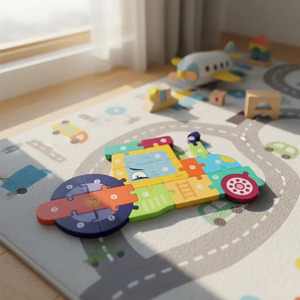 Rompecabezas Madera Infantil  Didactico Medios De Transporte 6