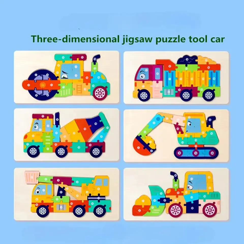 Rompecabezas Madera Infantil  Didactico Medios De Transporte 7