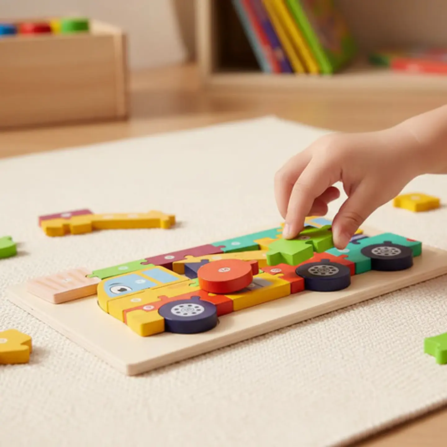 Rompecabezas Madera Infantil  Didactico Medios De Transporte 9