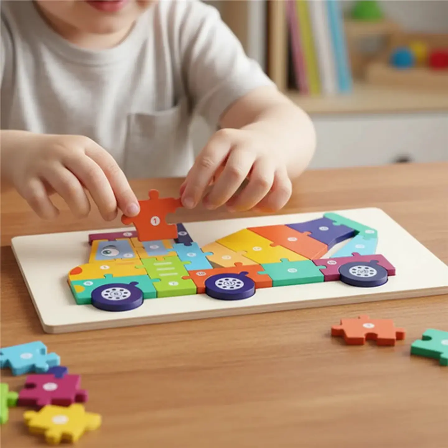 Rompecabezas Madera Infantil  Didactico Medios De Transporte 17