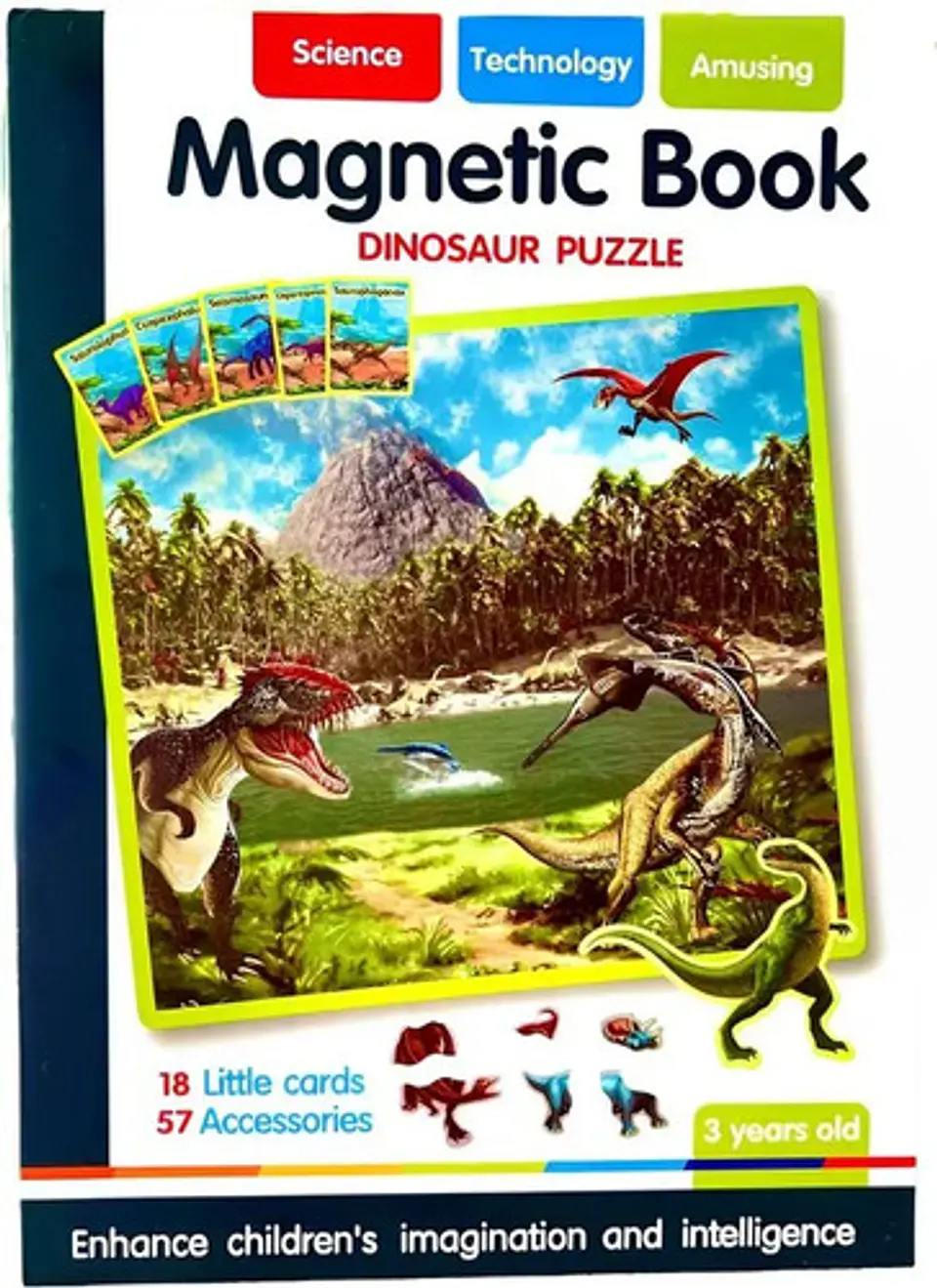 Libro Rompecabezas Magnético Dinosaurios Profesiones Moda 9
