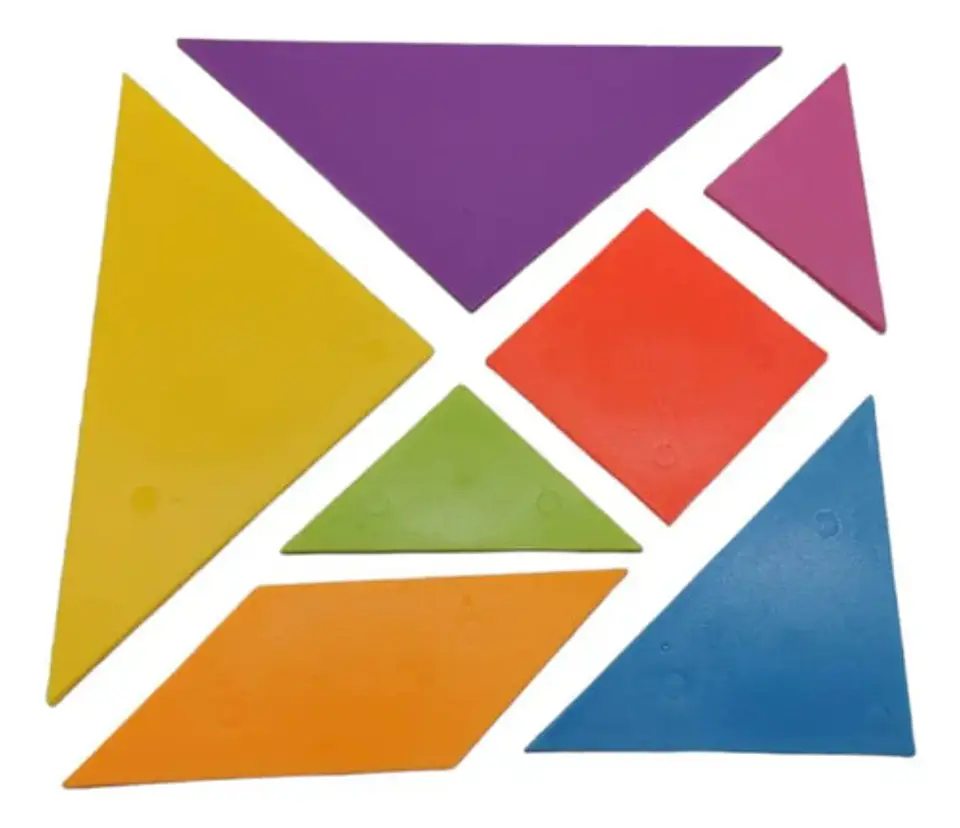 Juego Tangram Didáctico De Plastico Duradero Cy-1208 Tablero 1