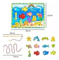 Juego Pesca Y Encaje Magnético Madera Puzzle Iman Didáctico - Miniatura 5