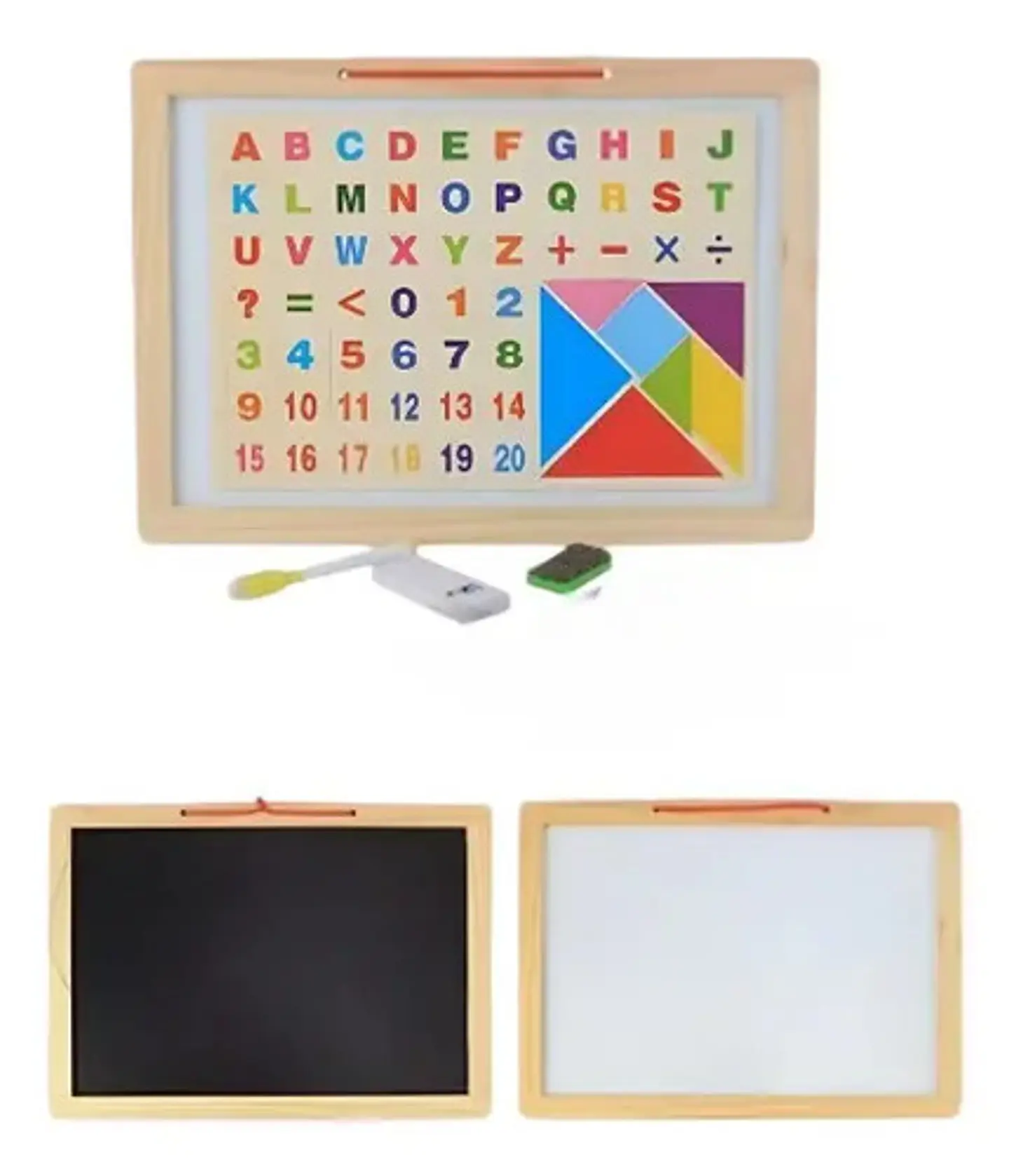 Tablero Infantil Magnético 3 En 1 Con Accesorios Pizarra 2