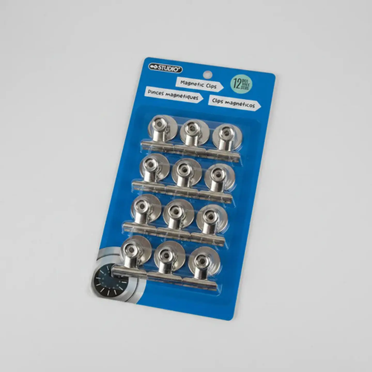 Clips Magnéticos X12 Metalicos Refrigerador Hogar Multiusos 2