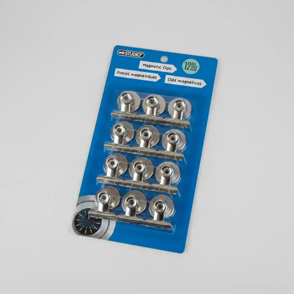 Clips Magnéticos X12 Metalicos Refrigerador Hogar Multiusos 2
