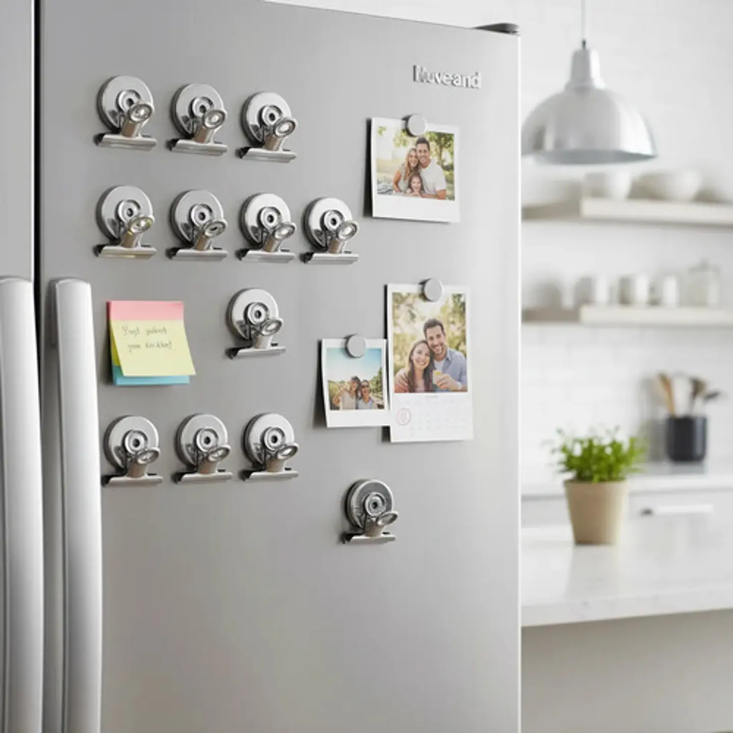 Clips Magnéticos X12 Metalicos Refrigerador Hogar Multiusos 3
