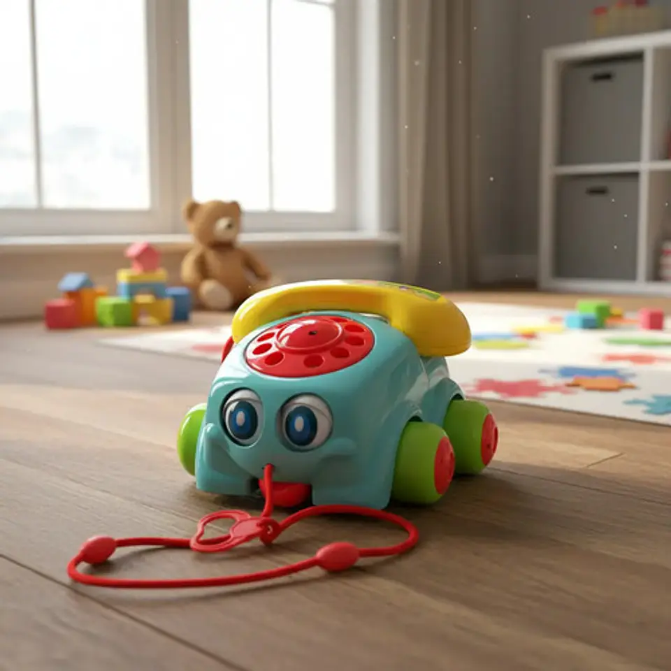 Teléfono Didáctico De Arrastre Para Bebés Y Niños 3