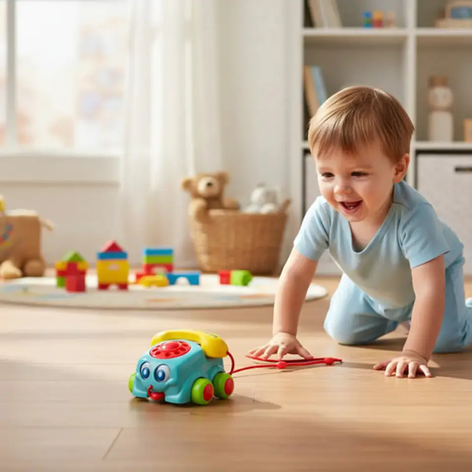 Teléfono Didáctico De Arrastre Para Bebés Y Niños 4