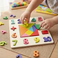 Didáctico De Madera Infantil Rompecabezas Tangram Numeros  - Miniatura 1