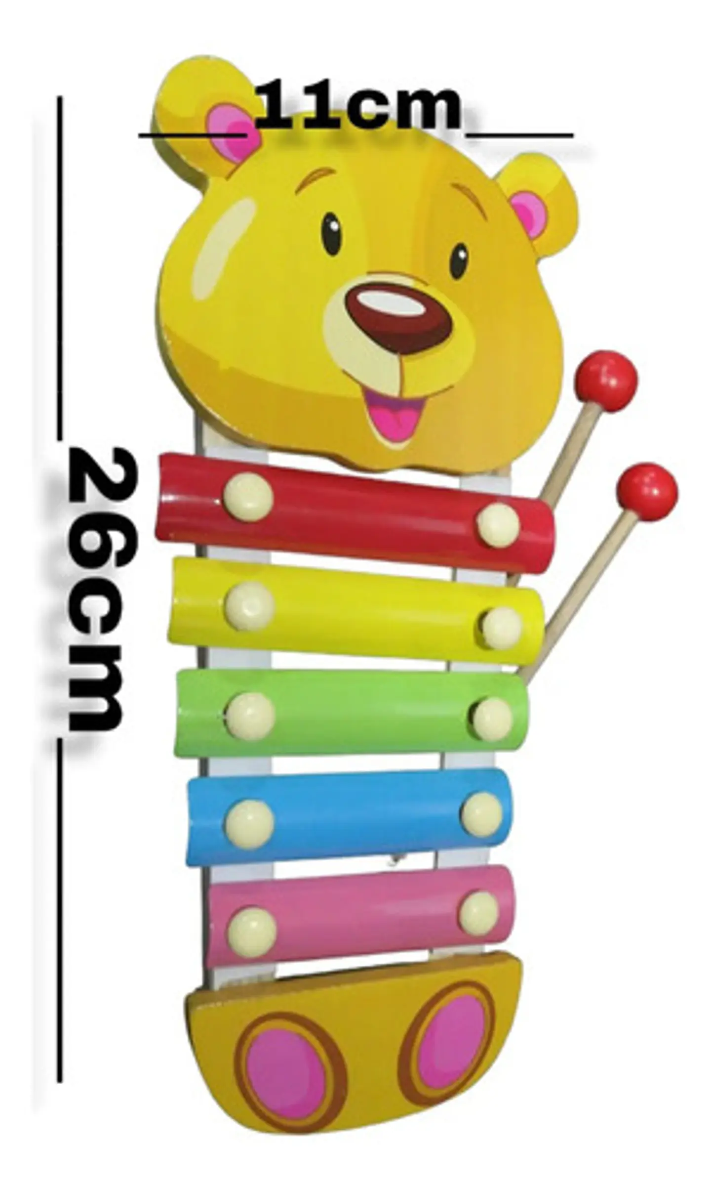 Xilofono Infantil Madera Juguete Educativo Juguete 5 Notas 3