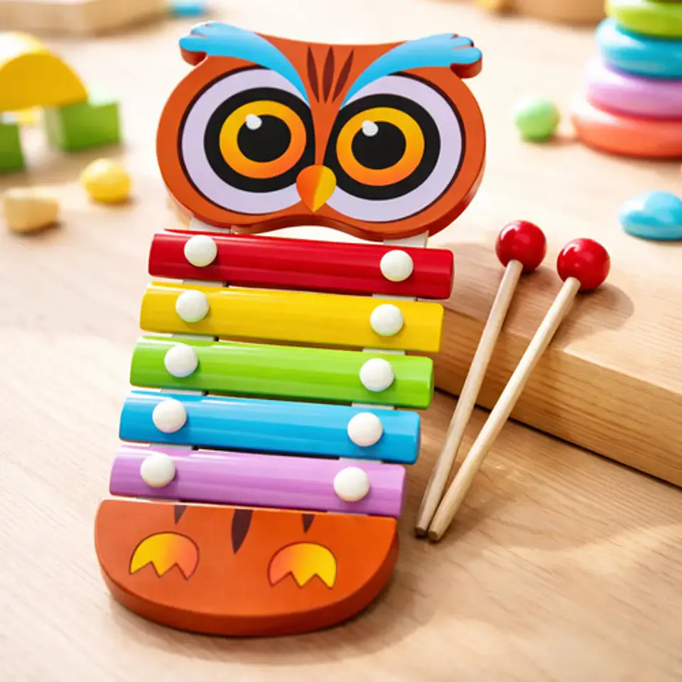 Xilofono Infantil Madera Juguete Educativo Juguete 5 Notas 7