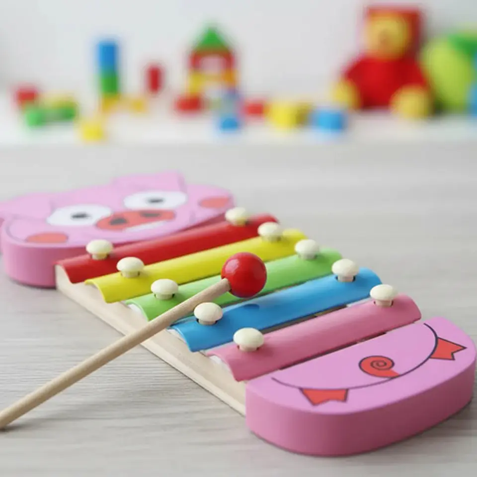 Xilofono Infantil Madera Juguete Educativo Juguete 5 Notas 8