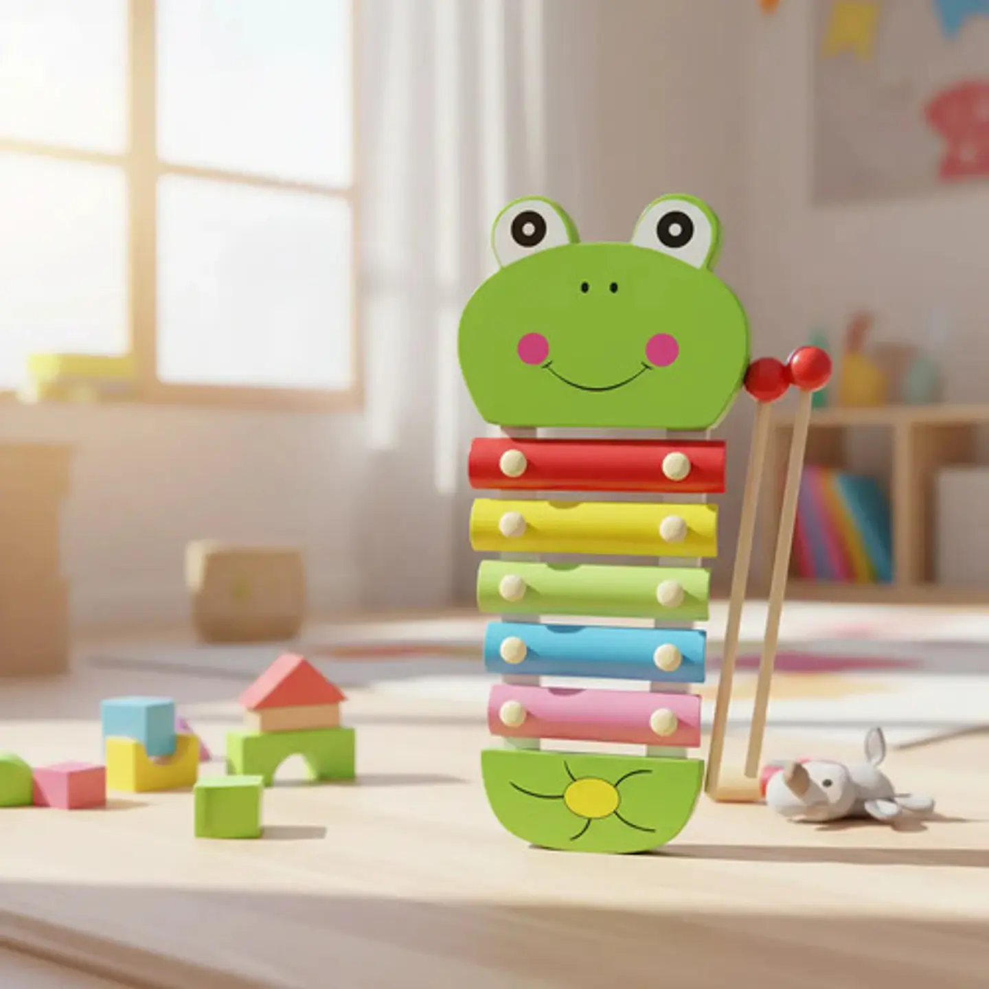 Xilofono Infantil Madera Juguete Educativo Juguete 5 Notas 16