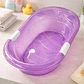 Bañera Tina Plástica Para Bebé Traslucida Agarres Laterales - Miniatura 1