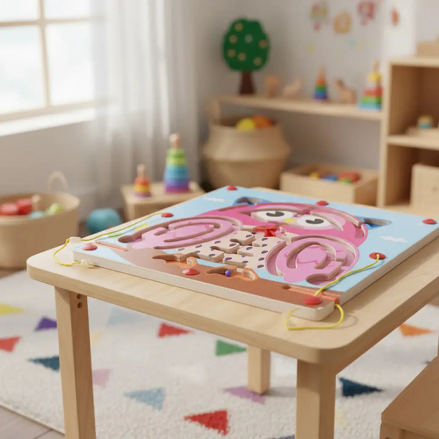 Juego Laberinto Magnetico Didactico De Madera 1