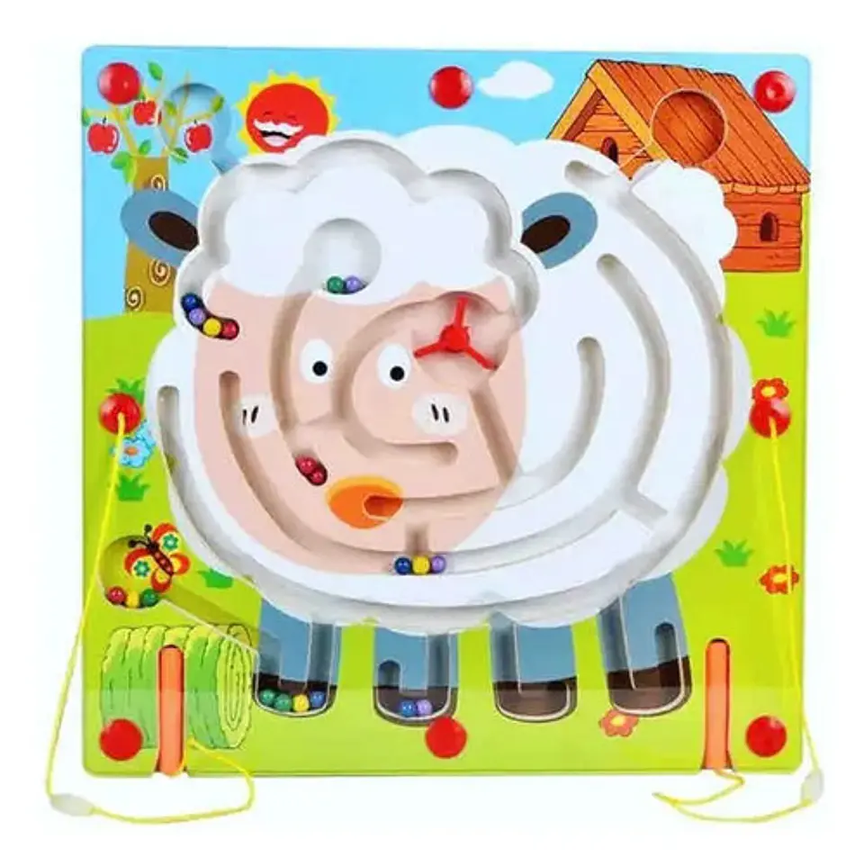 Juego Laberinto Magnetico Didactico De Madera 7