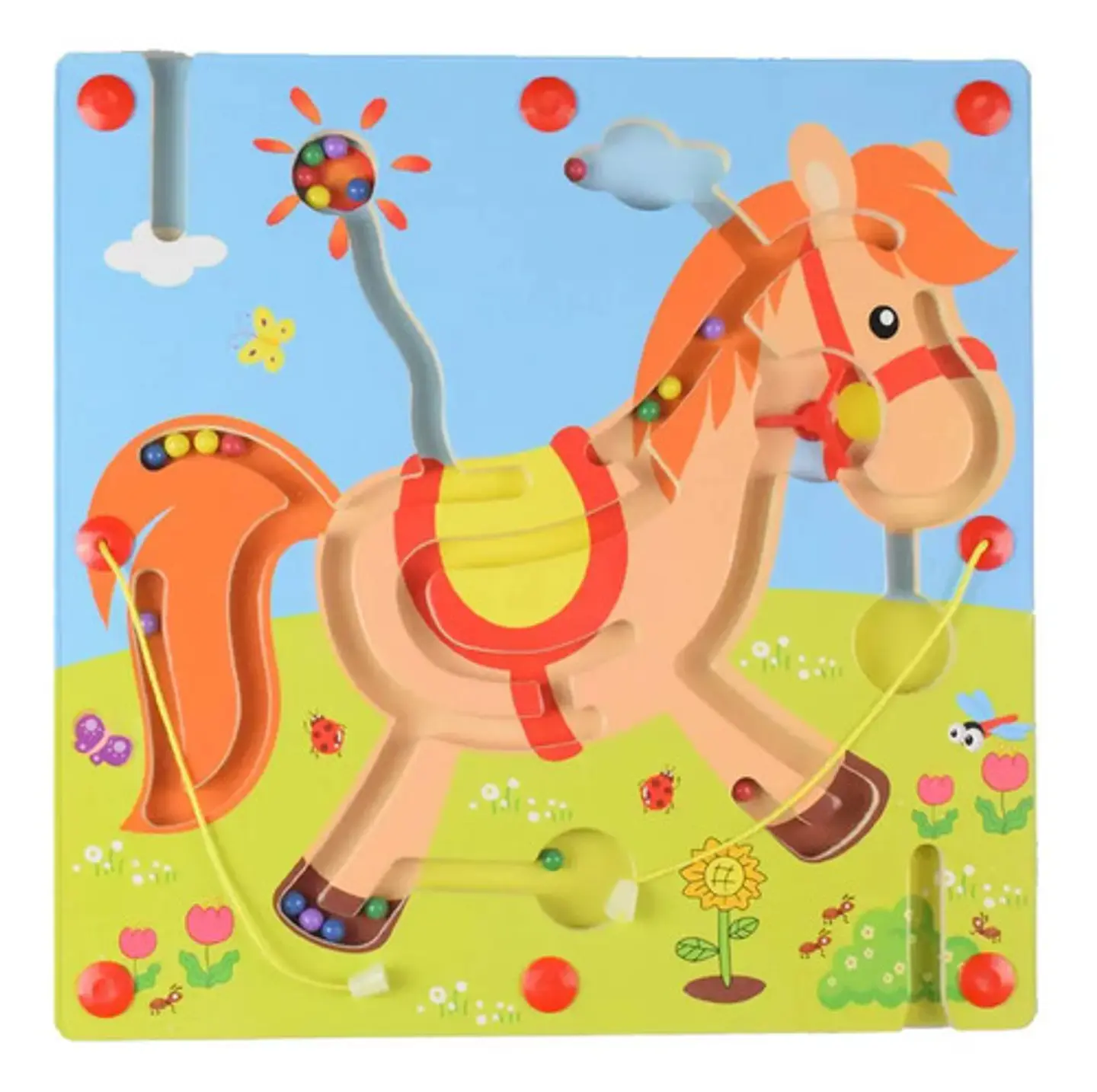 Juego Laberinto Magnetico Didactico De Madera 11