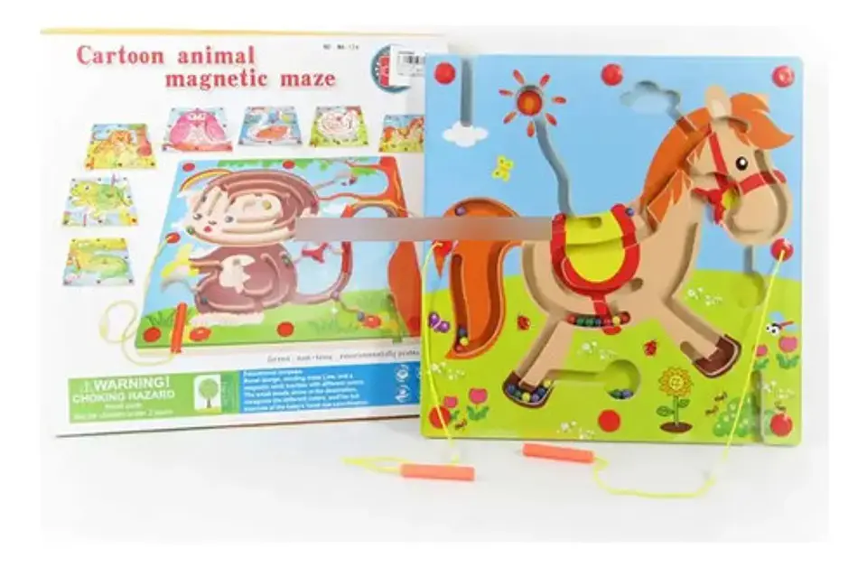 Juego Laberinto Magnetico Didactico De Madera 13