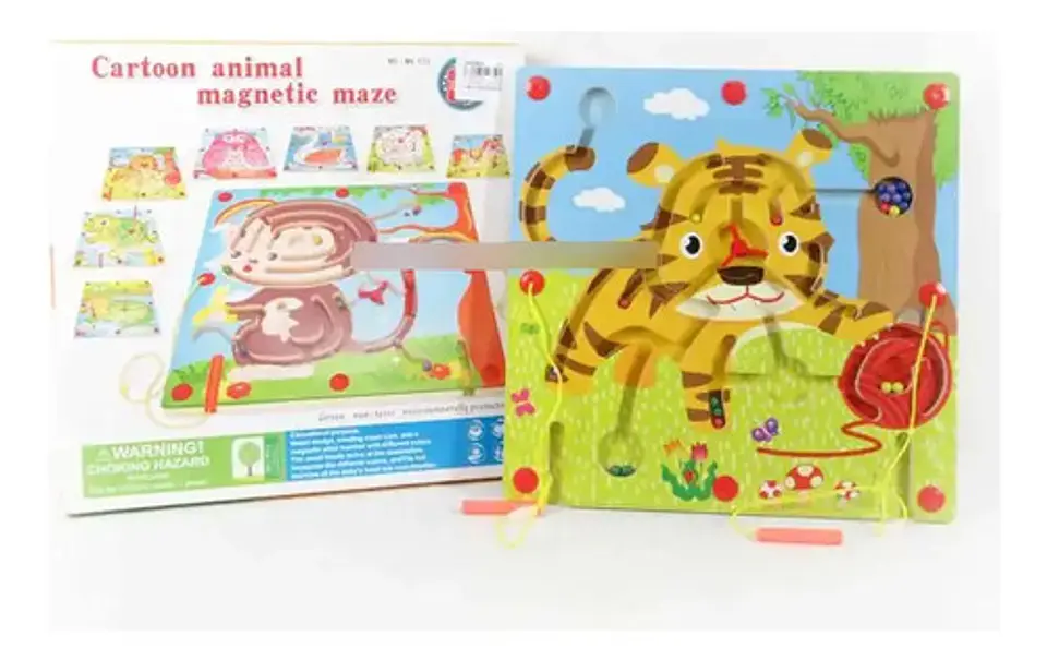 Juego Laberinto Magnetico Didactico De Madera 23