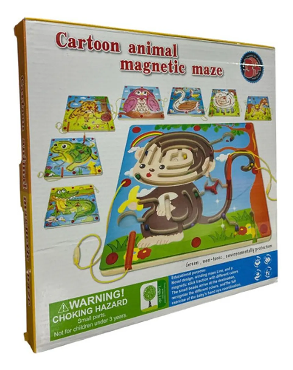 Juego Laberinto Magnetico Didactico De Madera 26