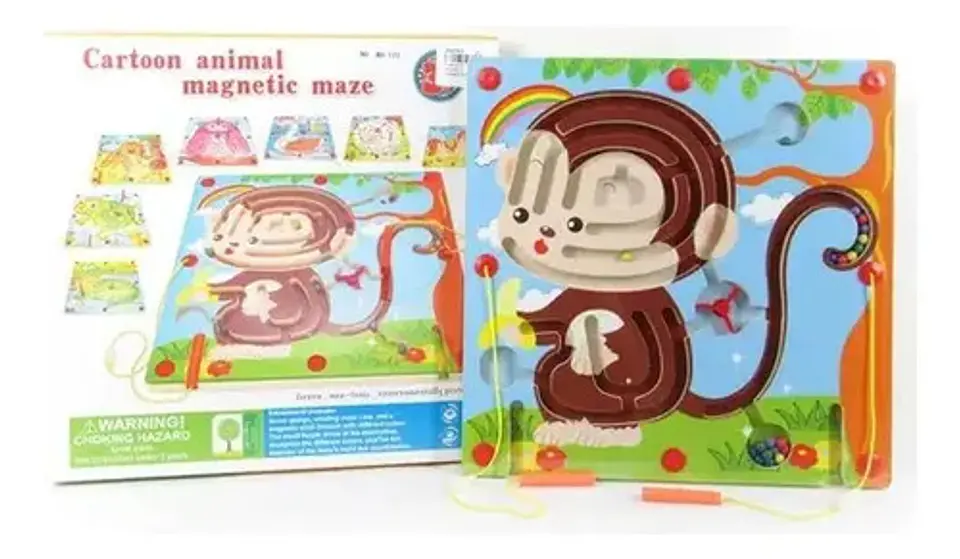 Juego Laberinto Magnetico Didactico De Madera 28