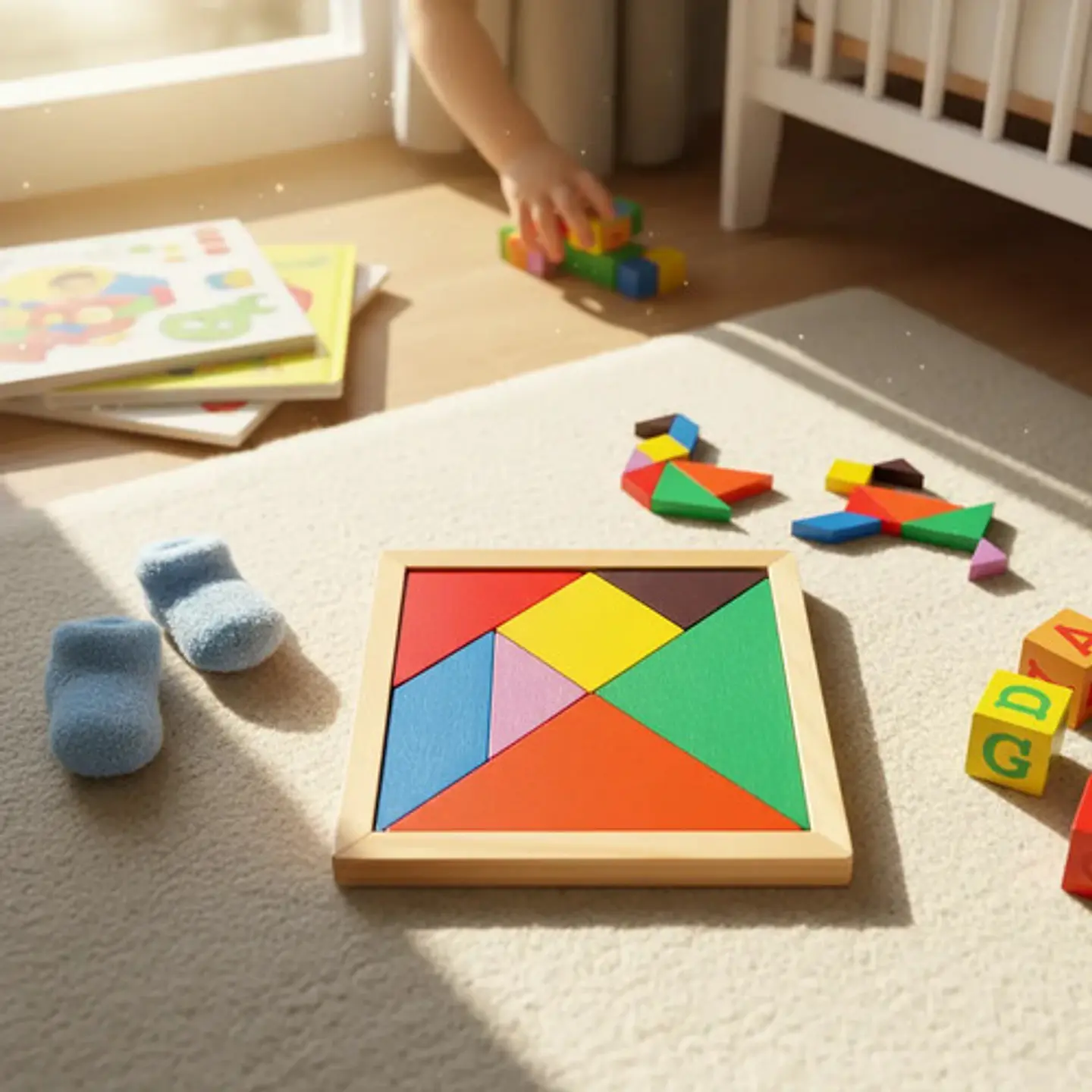 Tangram De Madera Didactico Juguete De Madera 16x16cm 2
