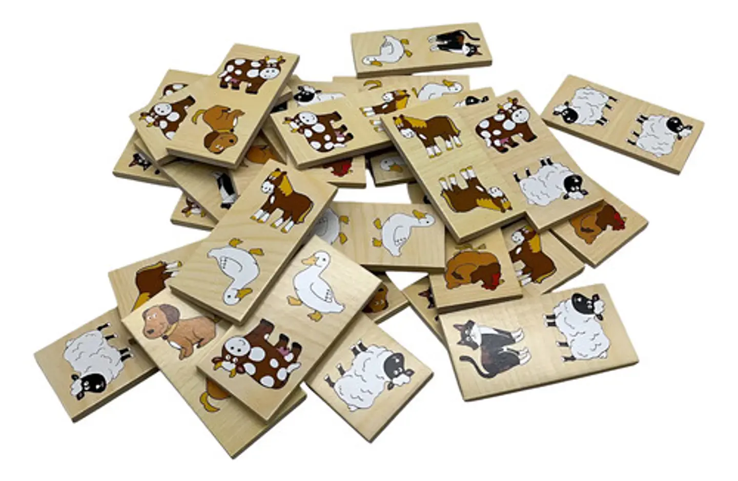 Domino En Madera Con Diseño Surtido X28 Pcs Clasico 5