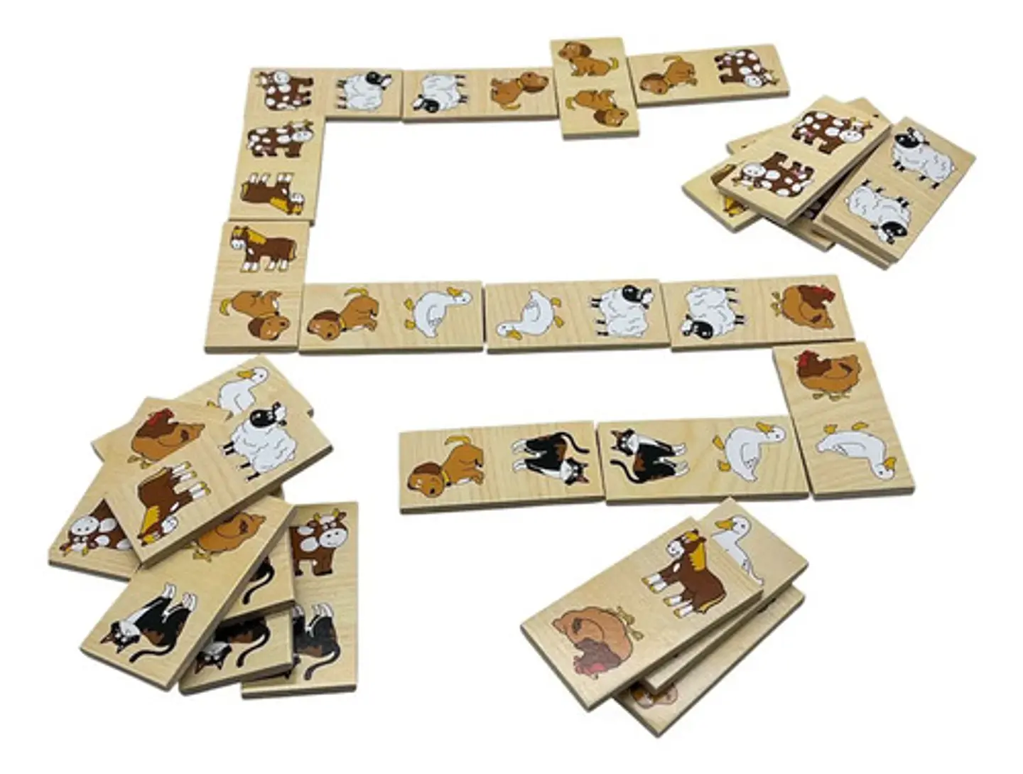 Domino En Madera Con Diseño Surtido X28 Pcs Clasico 6