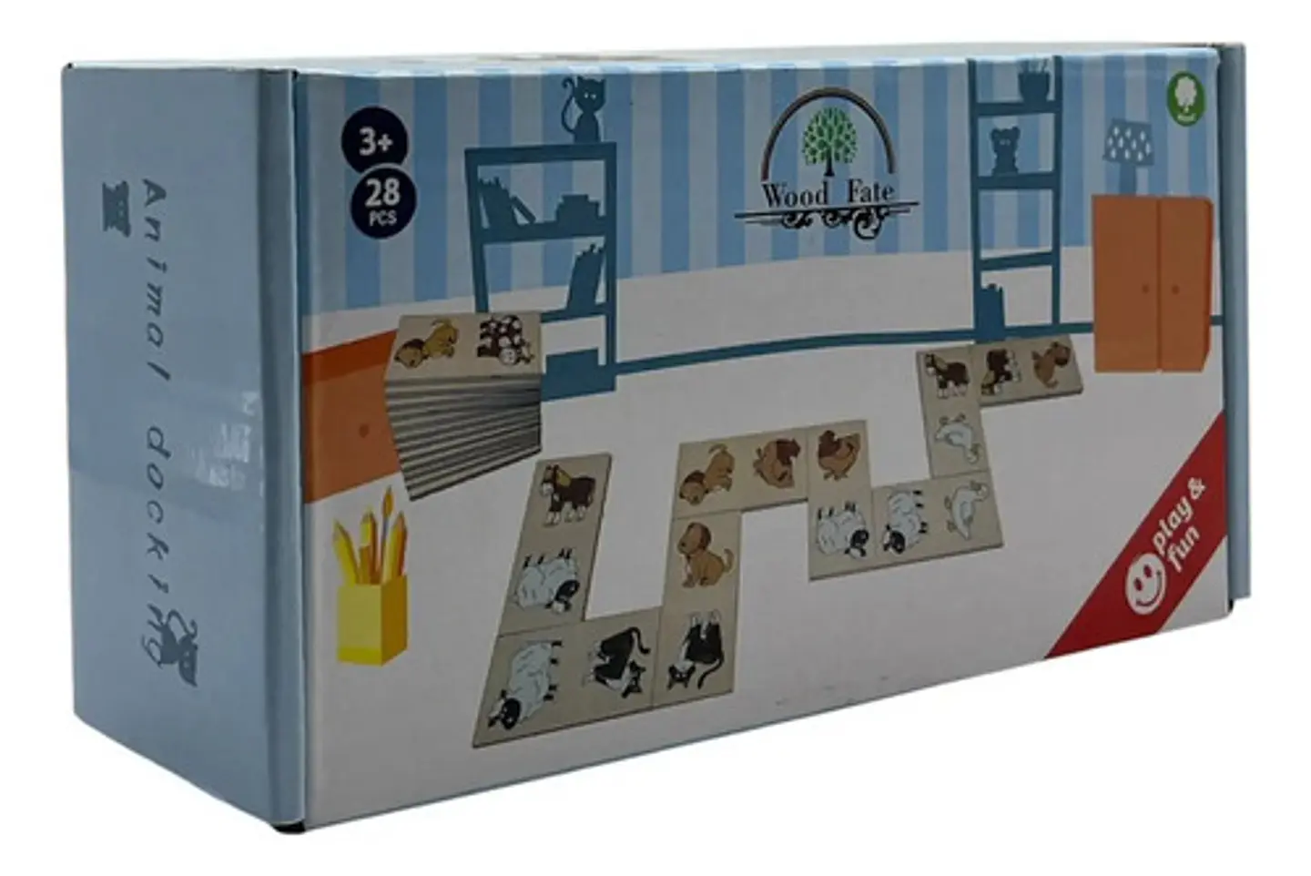 Domino En Madera Con Diseño Surtido X28 Pcs Clasico 7