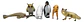 Animales X6 Macizos Fauna Bolsa Buho Plastico Pesebre - Miniatura 1