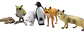 Animales X6 Macizos Fauna Bolsa Buho Plastico Pesebre - Miniatura 2