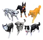 Set X6 Animales Macizos Perros Domesticos Maqueta Reales - Miniatura 1