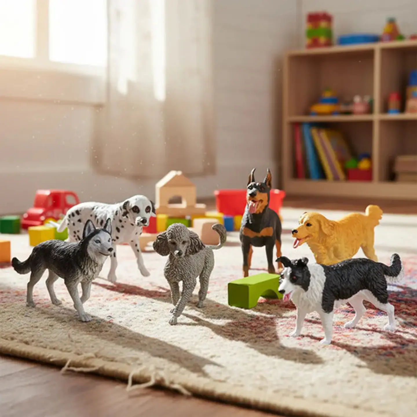 Set X6 Animales Macizos Perros Domesticos Maqueta Reales 2