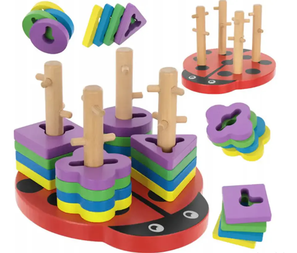 Juego De Encaje Didáctico Obstáculo Montessori Rompecabeza 6