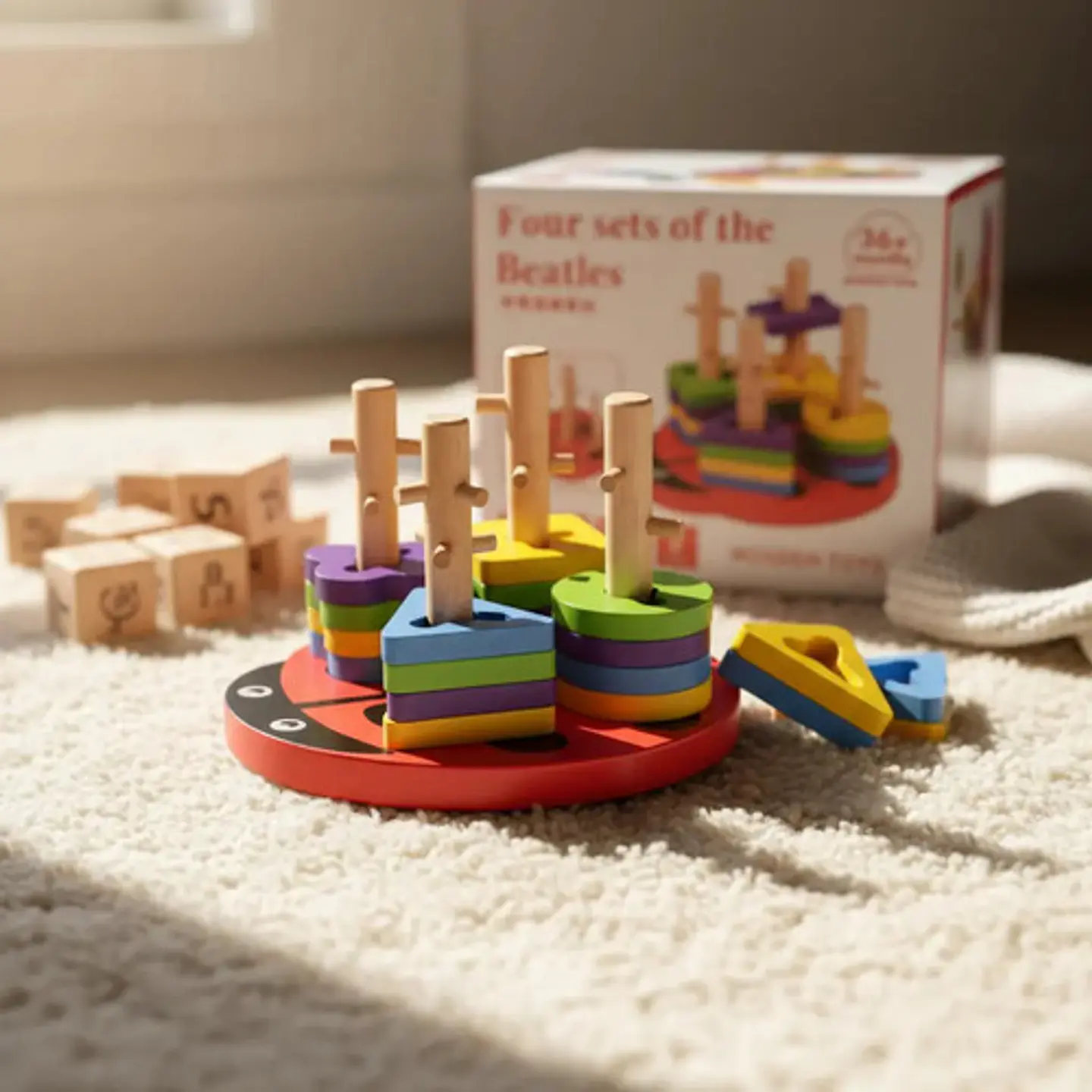Juego De Encaje Didáctico Obstáculo Montessori Rompecabeza 7