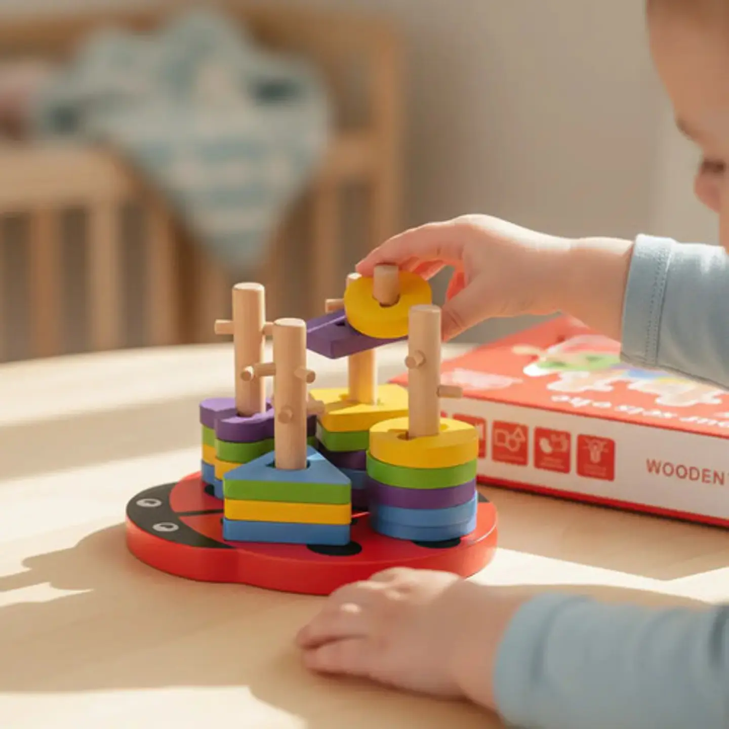 Juego De Encaje Didáctico Obstáculo Montessori Rompecabeza 9