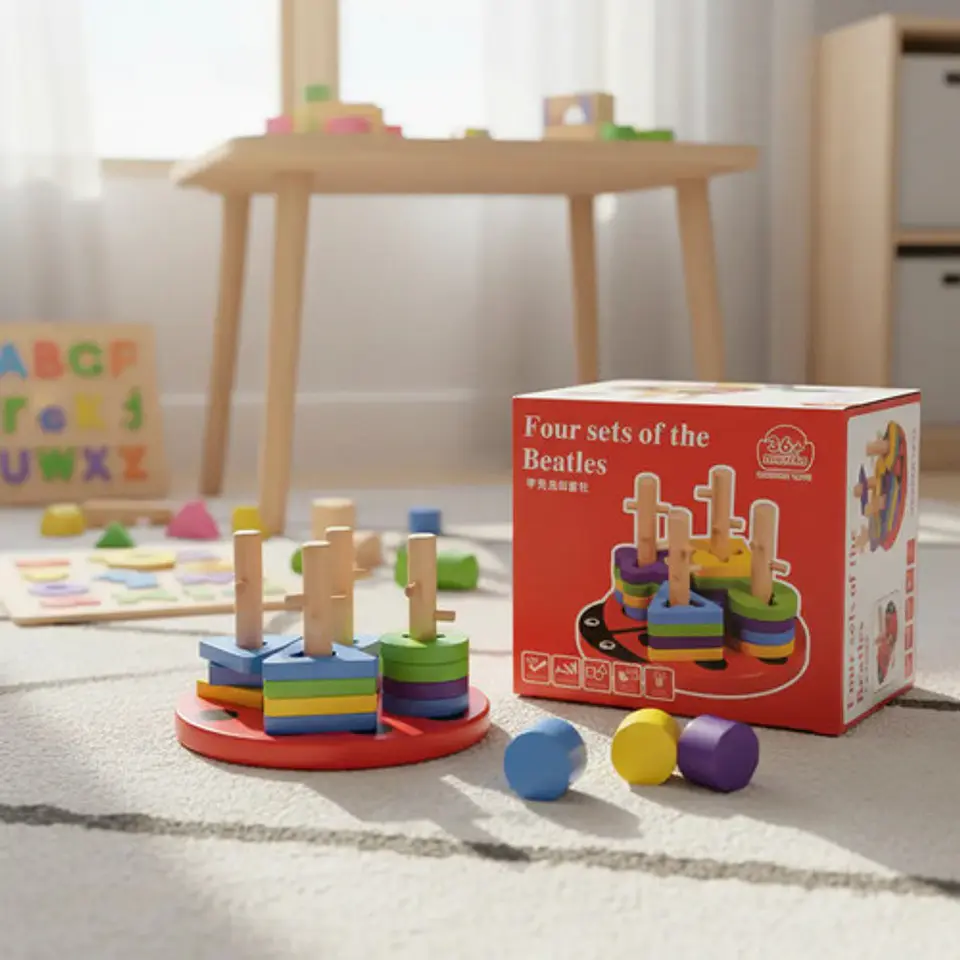 Juego De Encaje Didáctico Obstáculo Montessori Rompecabeza 11