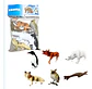 Animales X6 Macizos Fauna Bolsa Buho Plastico Pesebre - Miniatura 1