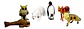 Animales X6 Macizos Fauna Bolsa Buho Plastico Pesebre - Miniatura 3