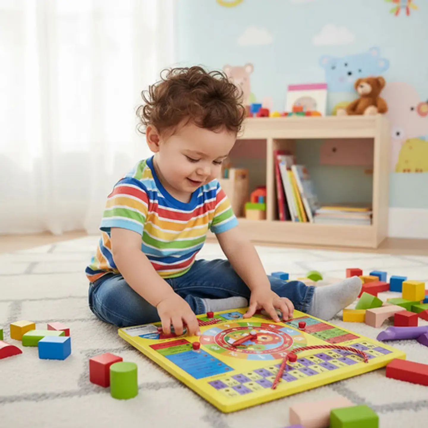 Rompecabezas Didáctico De Reloj Infantil Calendario 30x30cm 2