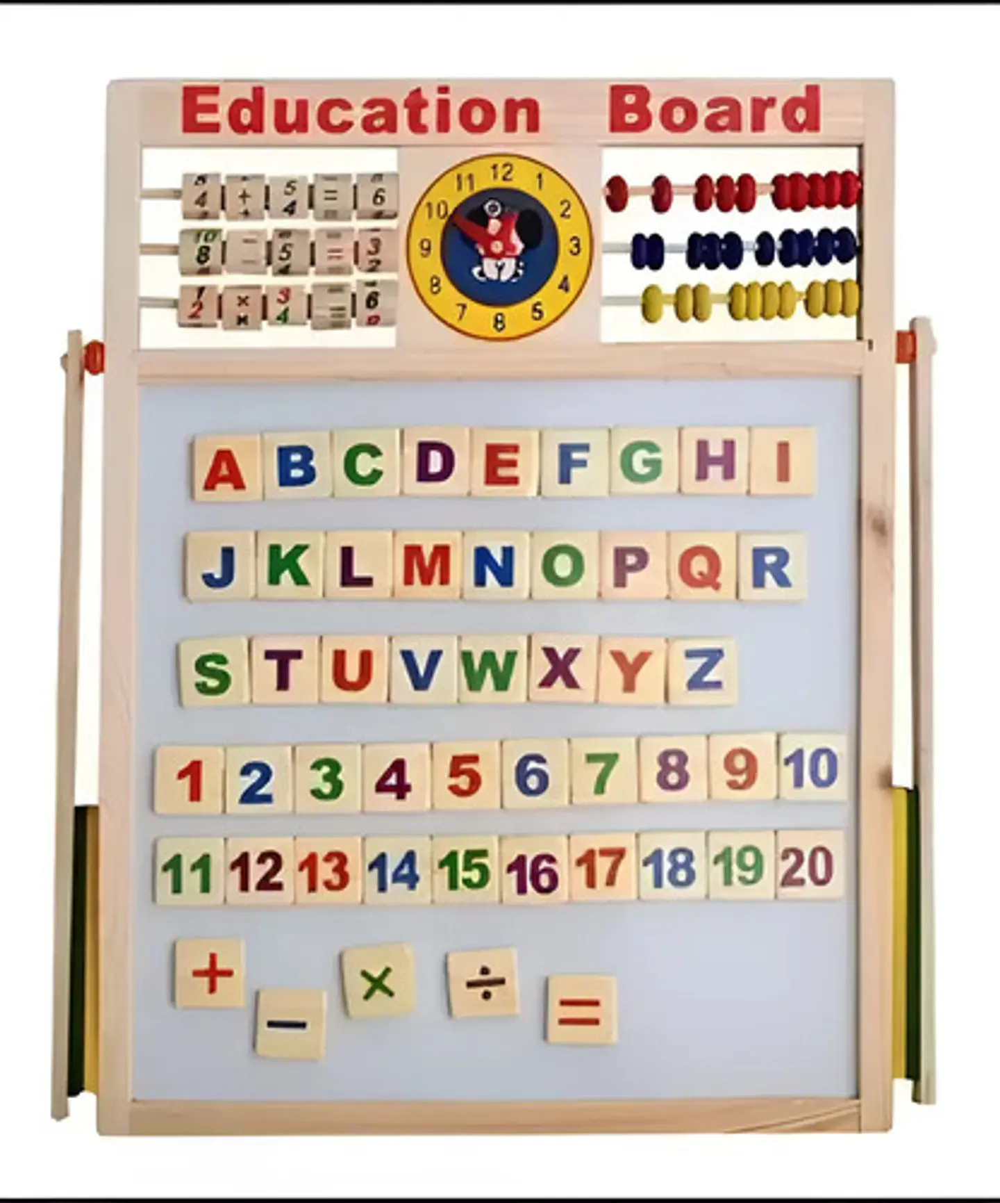 Tablero Didáctico Doble Magnético Juguete Madera Abaco 214 Beige 1
