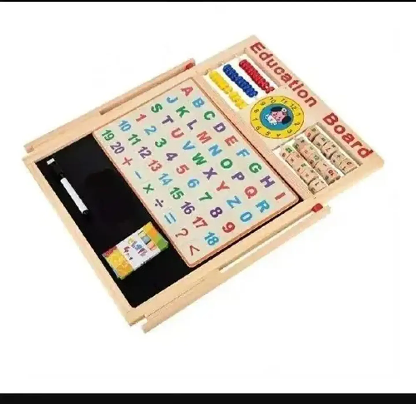 Tablero Didáctico Doble Magnético Juguete Madera Abaco 214 Beige 2