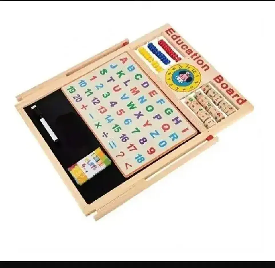 Tablero Didáctico Doble Magnético Juguete Madera Abaco 214 Beige 2