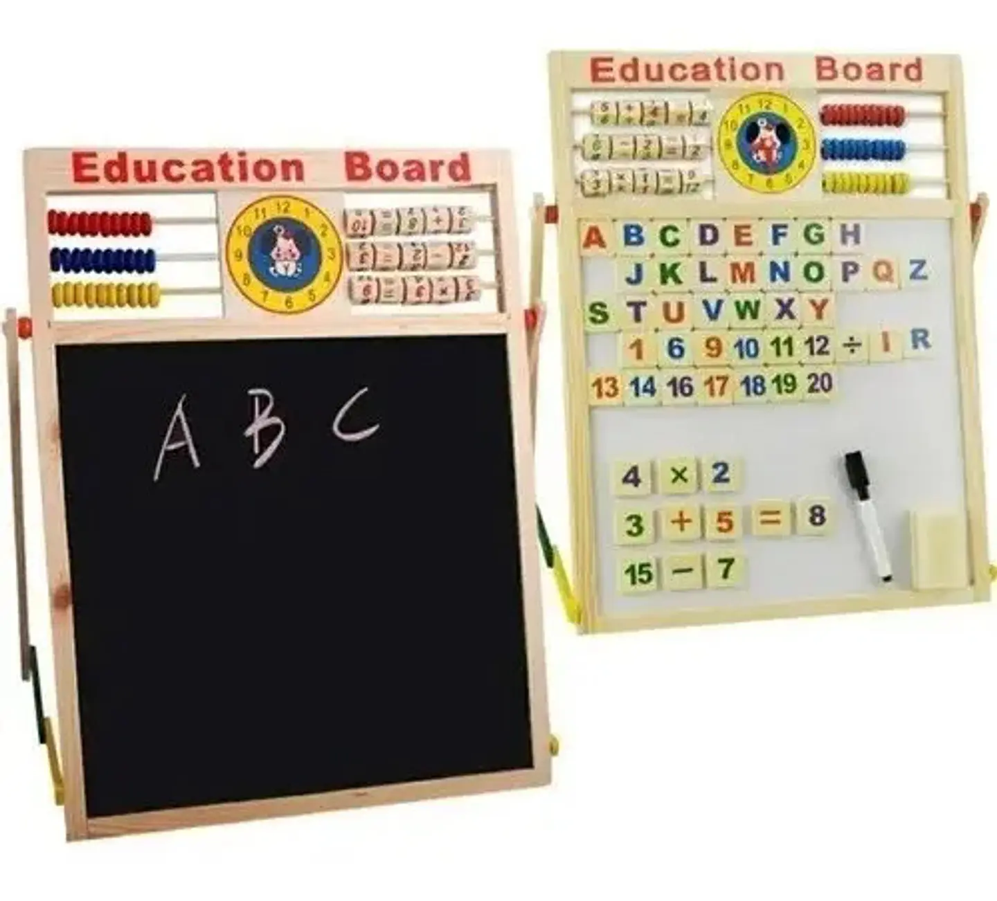 Tablero Didáctico Doble Magnético Juguete Madera Abaco 214 Beige 5