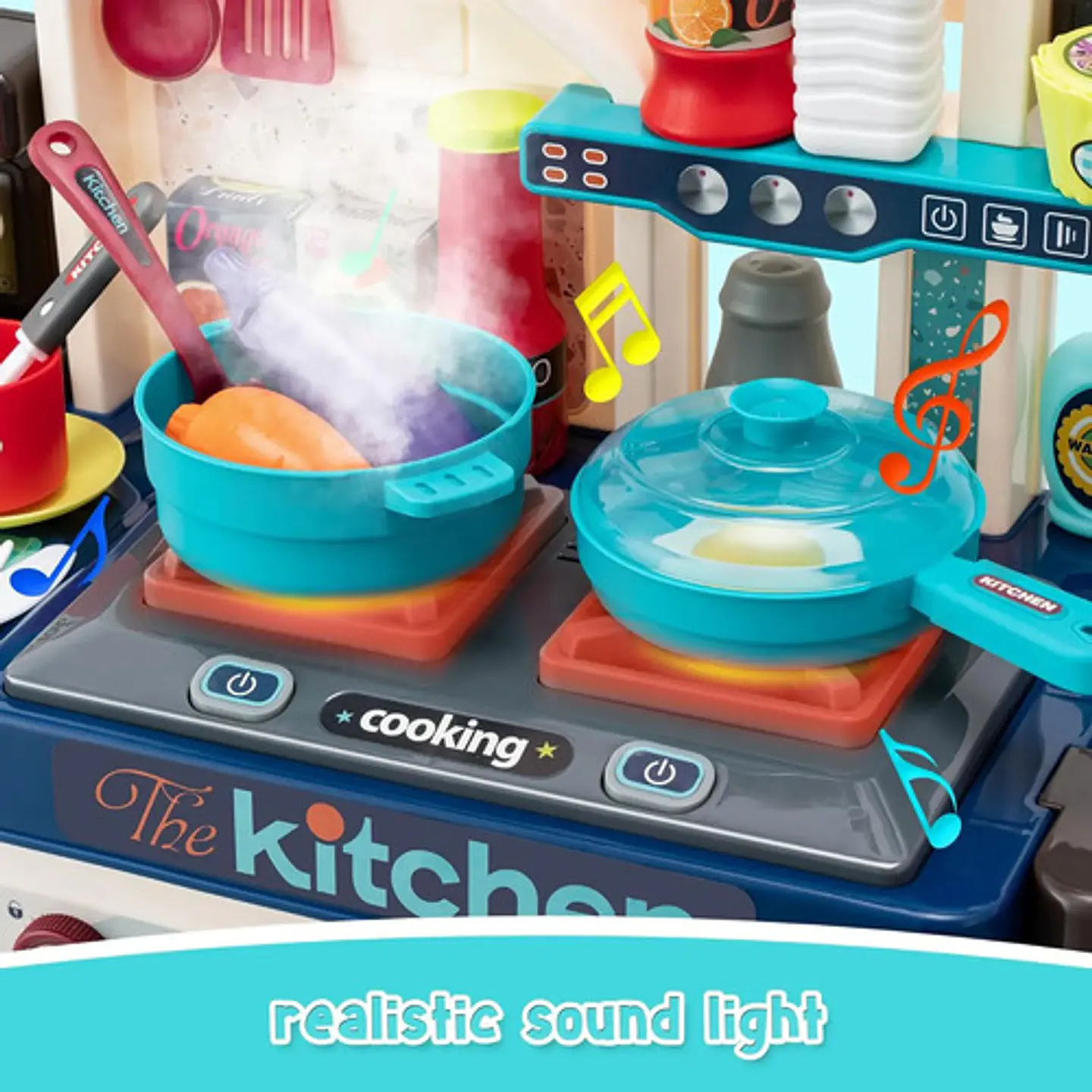 Cocina Grande De Juguete Para Niñas Con Luz Y Sonido 4
