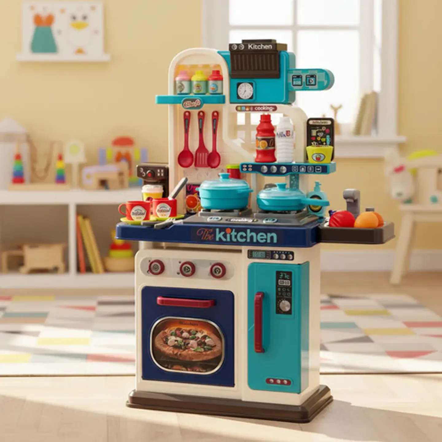 Cocina Grande De Juguete Para Niñas Con Luz Y Sonido 7