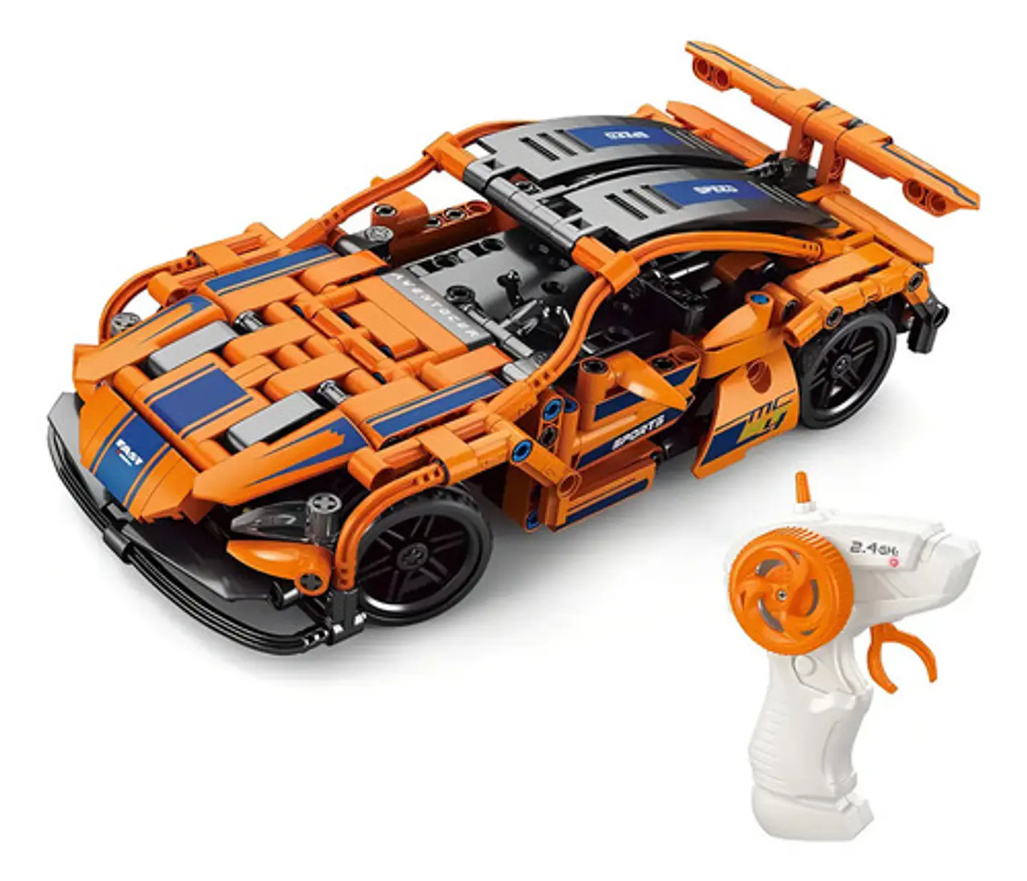 Auto Deportivo Armable Achko 1:16 Naranja Control Remoto Abs Todo Terreno 1